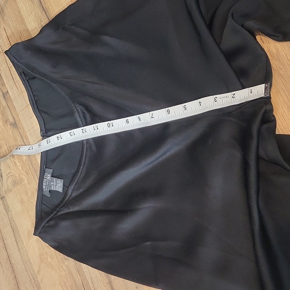 LAFAYETTE 148 New York Black Acetate Viscose Wide Leg Pants - Picture 11 of 15